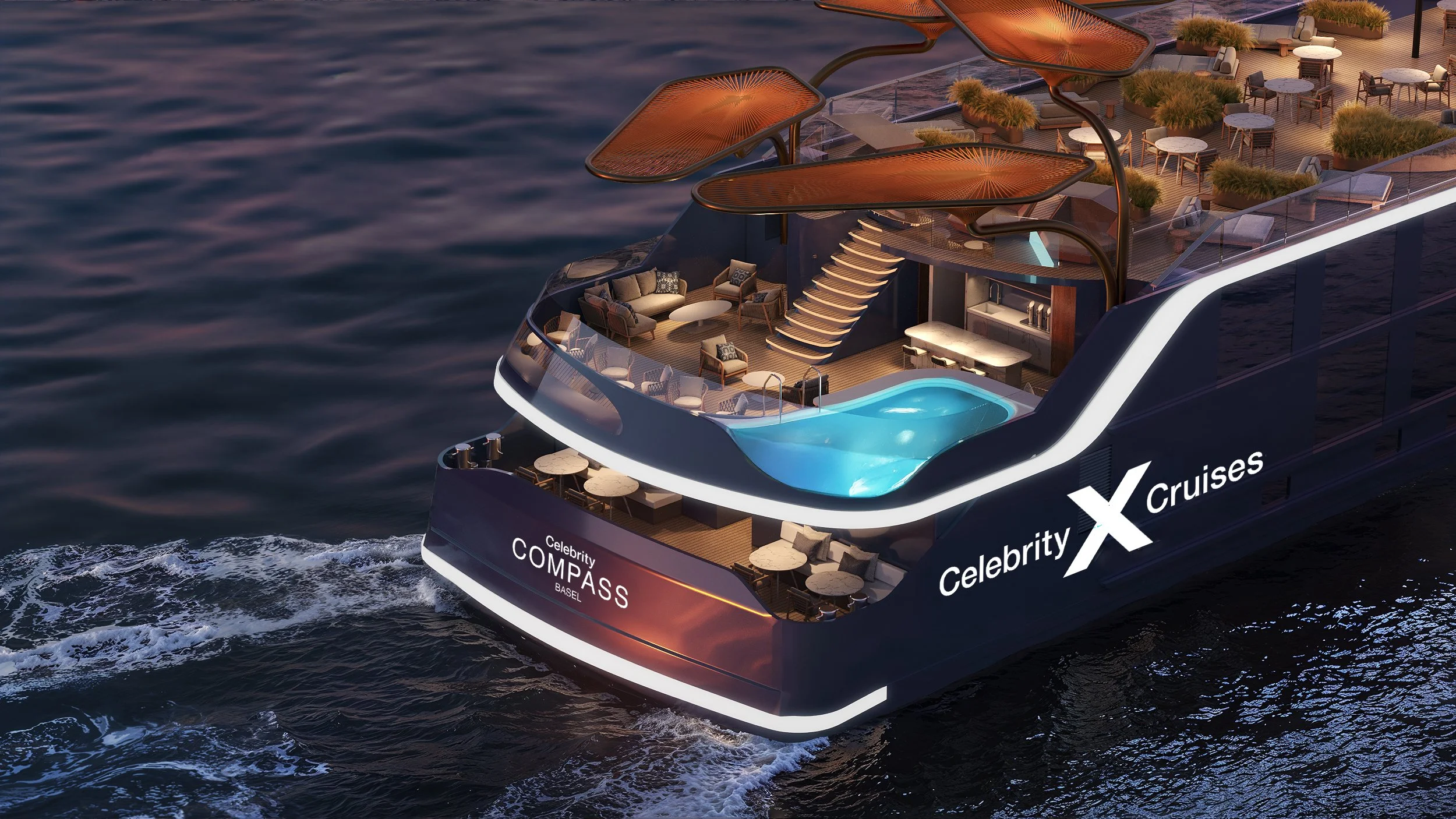 Cruise pool deck
